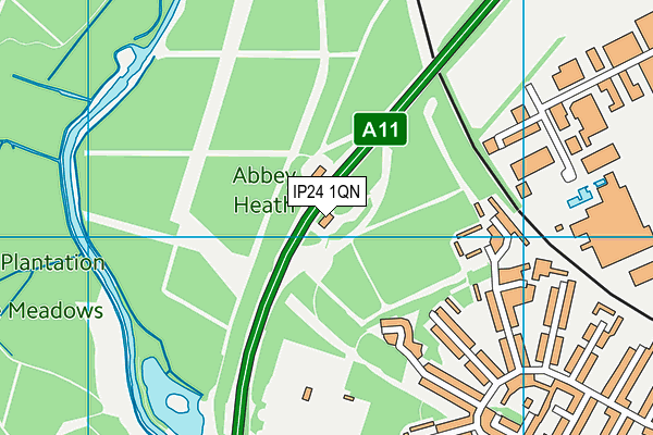 IP24 1QN map - OS VectorMap District (Ordnance Survey) IP24 1QN map - OS VectorMap District (Ordnance Survey)