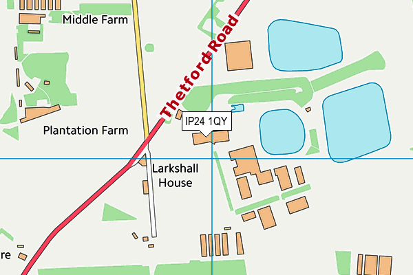 IP24 1QY map - OS VectorMap District (Ordnance Survey) IP24 1QY map - OS VectorMap District (Ordnance Survey)
