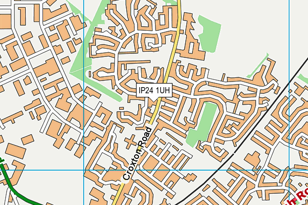 IP24 1UH map - OS VectorMap District (Ordnance Survey) IP24 1UH map - OS VectorMap District (Ordnance Survey)
