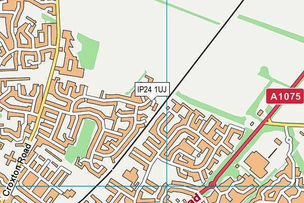 IP24 1UJ map - OS VectorMap District (Ordnance Survey) IP24 1UJ map - OS VectorMap District (Ordnance Survey)