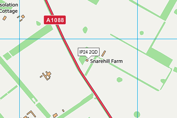 IP24 2QD map - OS VectorMap District (Ordnance Survey) IP24 2QD map - OS VectorMap District (Ordnance Survey)