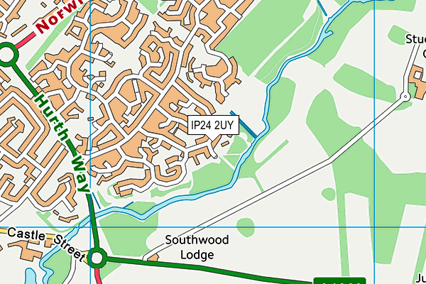 IP24 2UY map - OS VectorMap District (Ordnance Survey) IP24 2UY map - OS VectorMap District (Ordnance Survey)