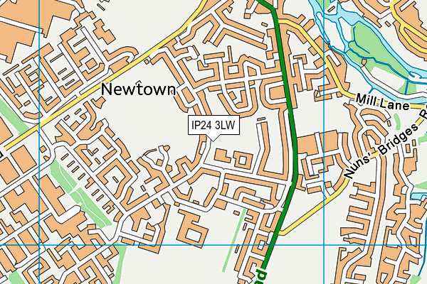 IP24 3LW map - OS VectorMap District (Ordnance Survey) IP24 3LW map - OS VectorMap District (Ordnance Survey)