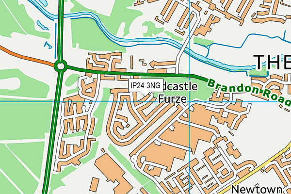 IP24 3NG map - OS VectorMap District (Ordnance Survey) IP24 3NG map - OS VectorMap District (Ordnance Survey)