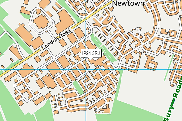 IP24 3RJ map - OS VectorMap District (Ordnance Survey) IP24 3RJ map - OS VectorMap District (Ordnance Survey)