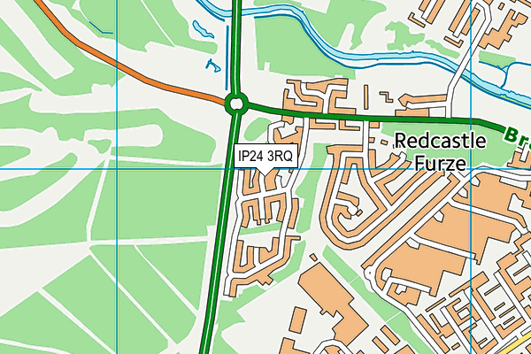 IP24 3RQ map - OS VectorMap District (Ordnance Survey) IP24 3RQ map - OS VectorMap District (Ordnance Survey)