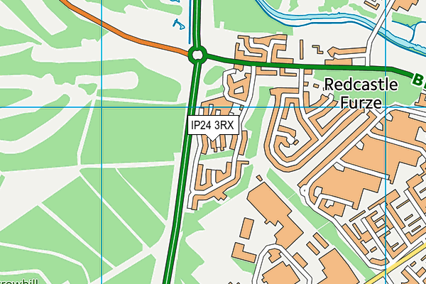 IP24 3RX map - OS VectorMap District (Ordnance Survey) IP24 3RX map - OS VectorMap District (Ordnance Survey)