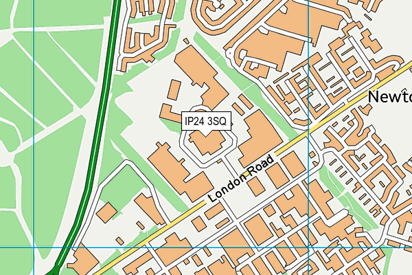 IP24 3SQ map - OS VectorMap District (Ordnance Survey) IP24 3SQ map - OS VectorMap District (Ordnance Survey)