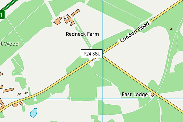 IP24 3SU map - OS VectorMap District (Ordnance Survey) IP24 3SU map - OS VectorMap District (Ordnance Survey)