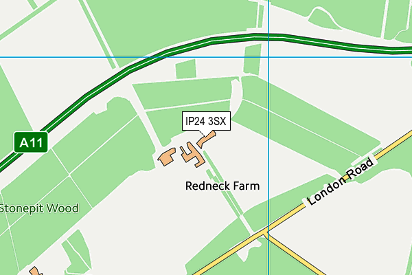 IP24 3SX map - OS VectorMap District (Ordnance Survey) IP24 3SX map - OS VectorMap District (Ordnance Survey)
