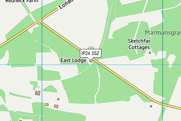 IP24 3SZ map - OS VectorMap District (Ordnance Survey) IP24 3SZ map - OS VectorMap District (Ordnance Survey)