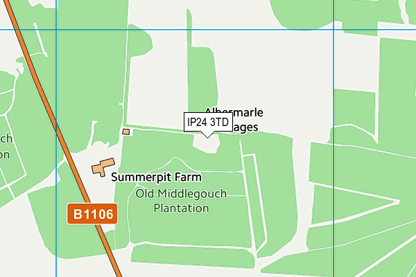 IP24 3TD map - OS VectorMap District (Ordnance Survey) IP24 3TD map - OS VectorMap District (Ordnance Survey)