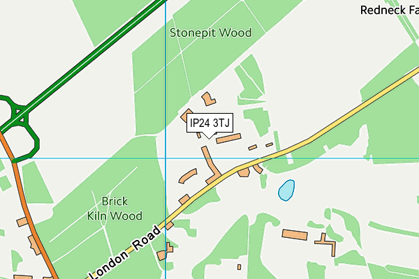 IP24 3TJ map - OS VectorMap District (Ordnance Survey) IP24 3TJ map - OS VectorMap District (Ordnance Survey)