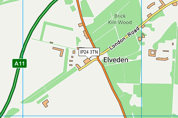 IP24 3TN map - OS VectorMap District (Ordnance Survey) IP24 3TN map - OS VectorMap District (Ordnance Survey)