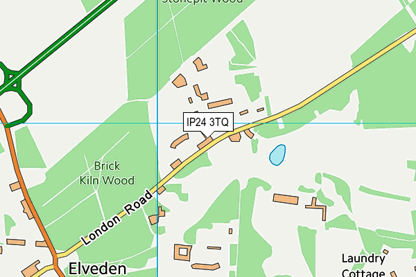IP24 3TQ map - OS VectorMap District (Ordnance Survey) IP24 3TQ map - OS VectorMap District (Ordnance Survey)