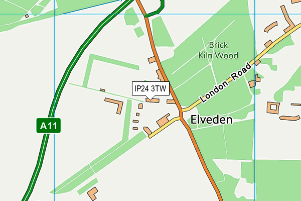 IP24 3TW map - OS VectorMap District (Ordnance Survey) IP24 3TW map - OS VectorMap District (Ordnance Survey)