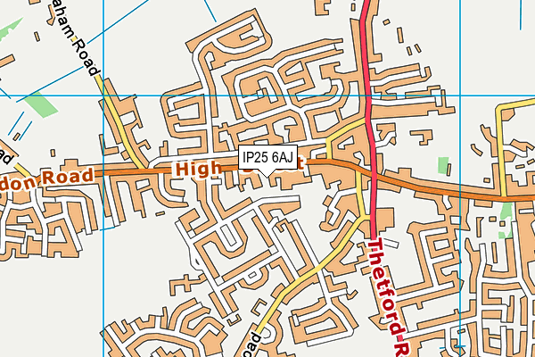 IP25 6AJ map - OS VectorMap District (Ordnance Survey) IP25 6AJ map - OS VectorMap District (Ordnance Survey)