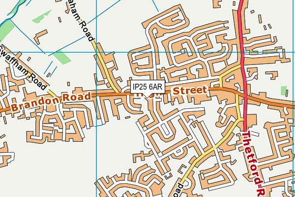IP25 6AR map - OS VectorMap District (Ordnance Survey) IP25 6AR map - OS VectorMap District (Ordnance Survey)