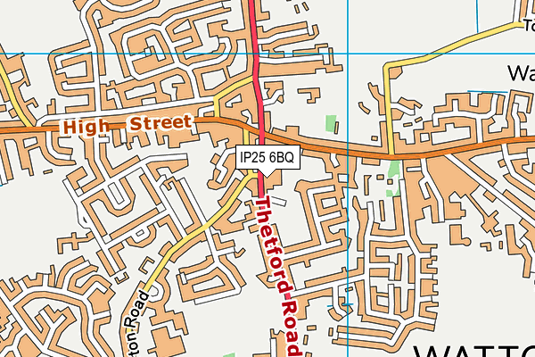 IP25 6BQ map - OS VectorMap District (Ordnance Survey) IP25 6BQ map - OS VectorMap District (Ordnance Survey)