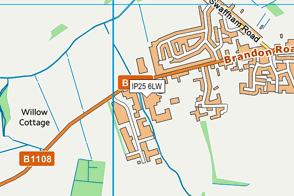 IP25 6LW map - OS VectorMap District (Ordnance Survey) IP25 6LW map - OS VectorMap District (Ordnance Survey)