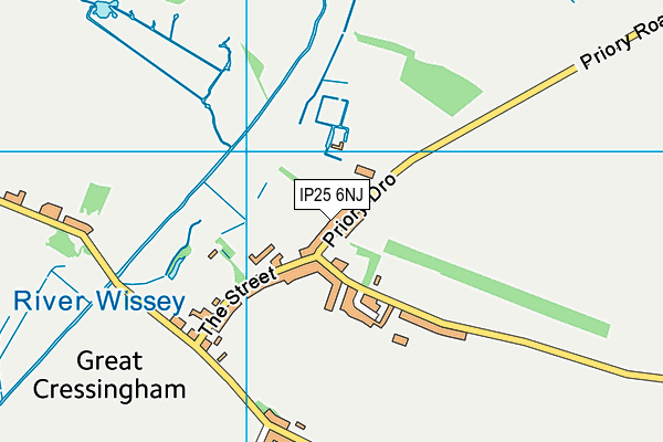 IP25 6NJ map - OS VectorMap District (Ordnance Survey)
