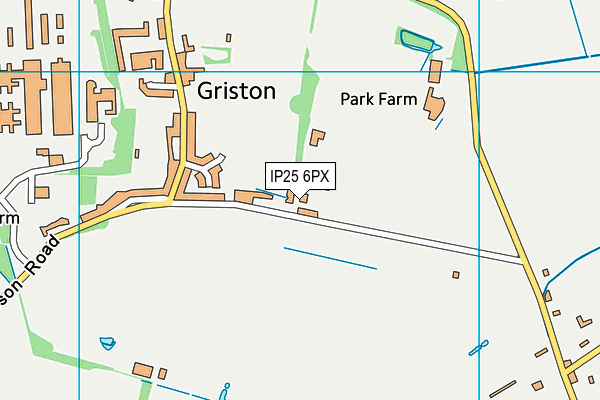 IP25 6PX map - OS VectorMap District (Ordnance Survey) IP25 6PX map - OS VectorMap District (Ordnance Survey)
