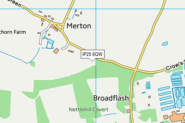 IP25 6QW map - OS VectorMap District (Ordnance Survey)