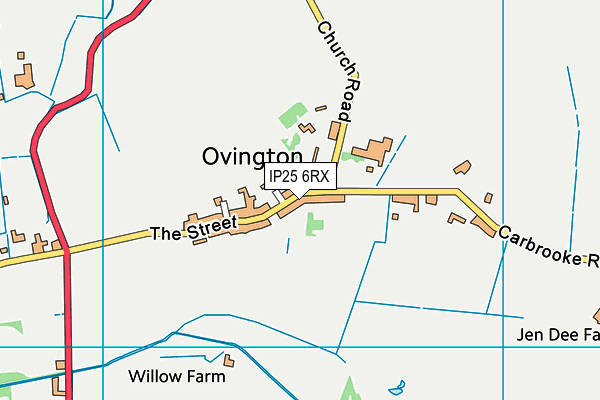 IP25 6RX map - OS VectorMap District (Ordnance Survey) IP25 6RX map - OS VectorMap District (Ordnance Survey)