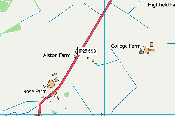 IP25 6SB map - OS VectorMap District (Ordnance Survey) IP25 6SB map - OS VectorMap District (Ordnance Survey)