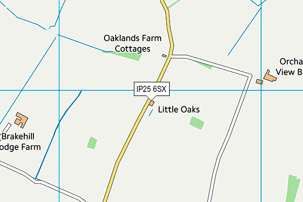 IP25 6SX map - OS VectorMap District (Ordnance Survey) IP25 6SX map - OS VectorMap District (Ordnance Survey)