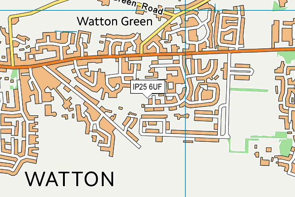 IP25 6UF map - OS VectorMap District (Ordnance Survey) IP25 6UF map - OS VectorMap District (Ordnance Survey)