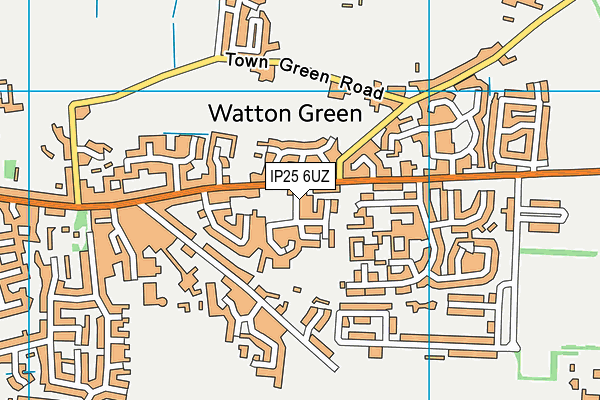IP25 6UZ map - OS VectorMap District (Ordnance Survey) IP25 6UZ map - OS VectorMap District (Ordnance Survey)