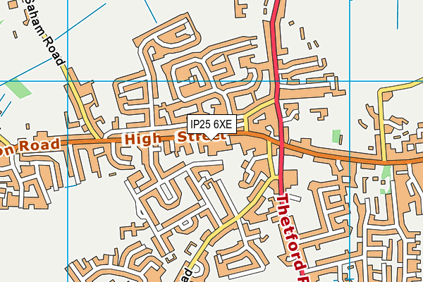IP25 6XE map - OS VectorMap District (Ordnance Survey) IP25 6XE map - OS VectorMap District (Ordnance Survey)