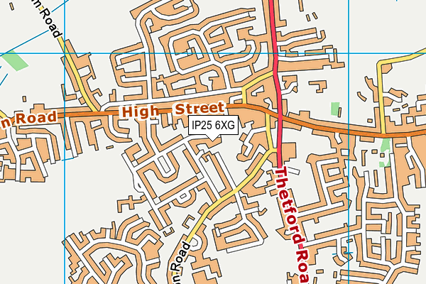 IP25 6XG map - OS VectorMap District (Ordnance Survey) IP25 6XG map - OS VectorMap District (Ordnance Survey)