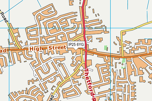 IP25 6YG map - OS VectorMap District (Ordnance Survey) IP25 6YG map - OS VectorMap District (Ordnance Survey)