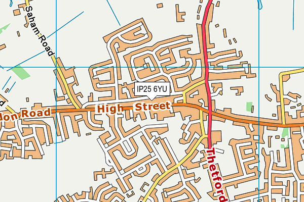 IP25 6YU map - OS VectorMap District (Ordnance Survey) IP25 6YU map - OS VectorMap District (Ordnance Survey)