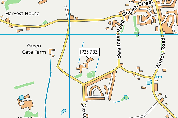 IP25 7BZ map - OS VectorMap District (Ordnance Survey) IP25 7BZ map - OS VectorMap District (Ordnance Survey)