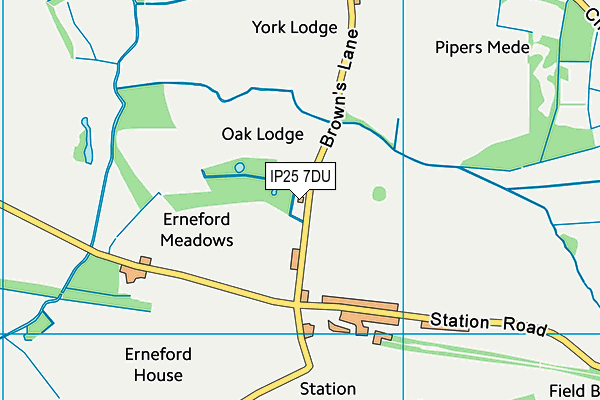 IP25 7DU map - OS VectorMap District (Ordnance Survey) IP25 7DU map - OS VectorMap District (Ordnance Survey)