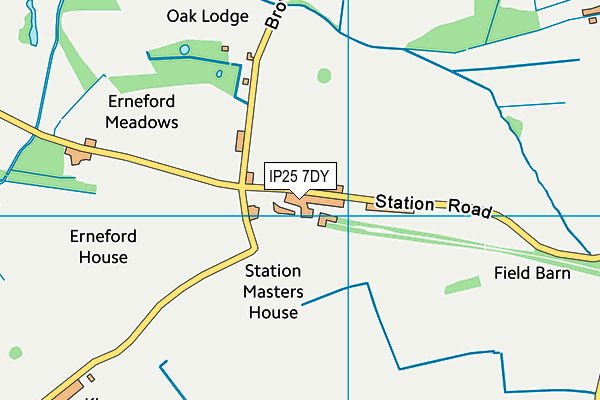 IP25 7DY map - OS VectorMap District (Ordnance Survey)
