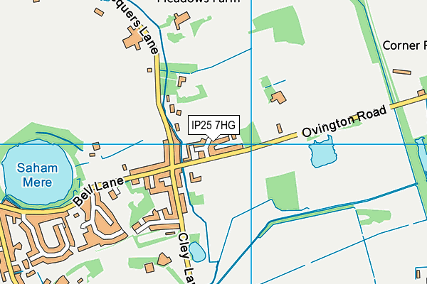 IP25 7HG map - OS VectorMap District (Ordnance Survey) IP25 7HG map - OS VectorMap District (Ordnance Survey)
