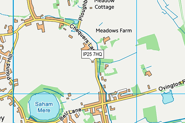 IP25 7HQ map - OS VectorMap District (Ordnance Survey) IP25 7HQ map - OS VectorMap District (Ordnance Survey)