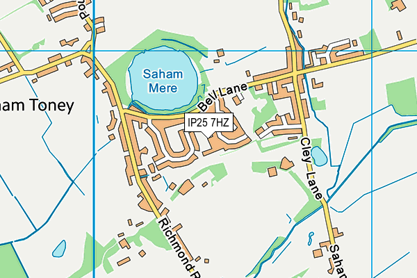 IP25 7HZ map - OS VectorMap District (Ordnance Survey) IP25 7HZ map - OS VectorMap District (Ordnance Survey)