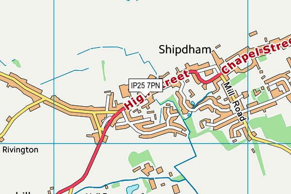 IP25 7PN map - OS VectorMap District (Ordnance Survey) IP25 7PN map - OS VectorMap District (Ordnance Survey)