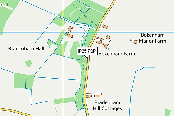 IP25 7QP map - OS VectorMap District (Ordnance Survey) IP25 7QP map - OS VectorMap District (Ordnance Survey)