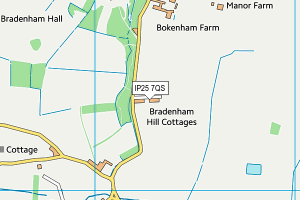 IP25 7QS map - OS VectorMap District (Ordnance Survey) IP25 7QS map - OS VectorMap District (Ordnance Survey)