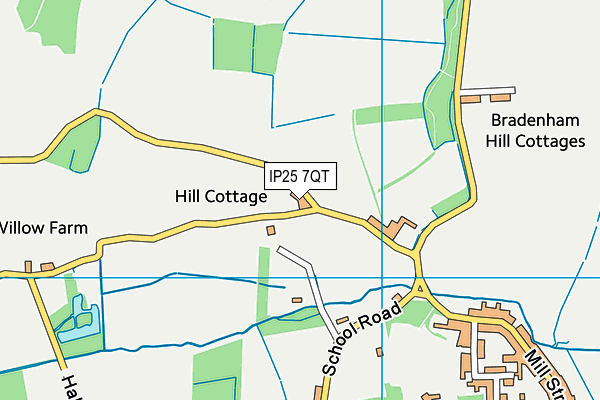 IP25 7QT map - OS VectorMap District (Ordnance Survey) IP25 7QT map - OS VectorMap District (Ordnance Survey)