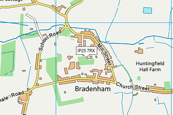 IP25 7RX map - OS VectorMap District (Ordnance Survey) IP25 7RX map - OS VectorMap District (Ordnance Survey)