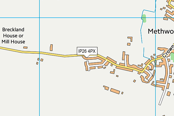 IP26 4PX map - OS VectorMap District (Ordnance Survey) IP26 4PX map - OS VectorMap District (Ordnance Survey)