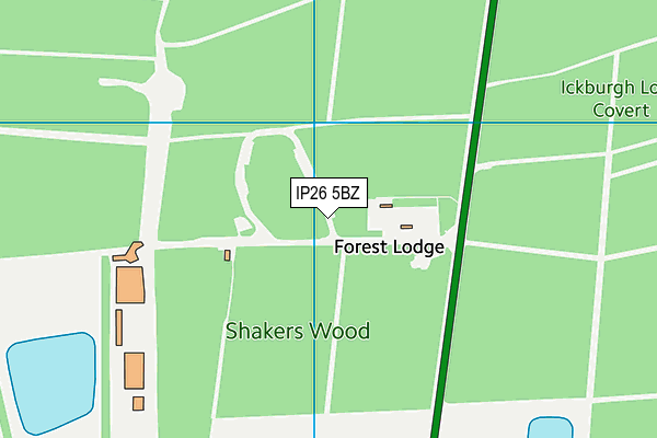 IP26 5BZ map - OS VectorMap District (Ordnance Survey) IP26 5BZ map - OS VectorMap District (Ordnance Survey)