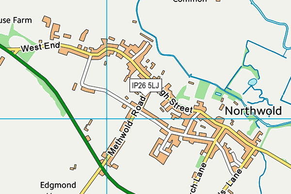 IP26 5LJ map - OS VectorMap District (Ordnance Survey) IP26 5LJ map - OS VectorMap District (Ordnance Survey)